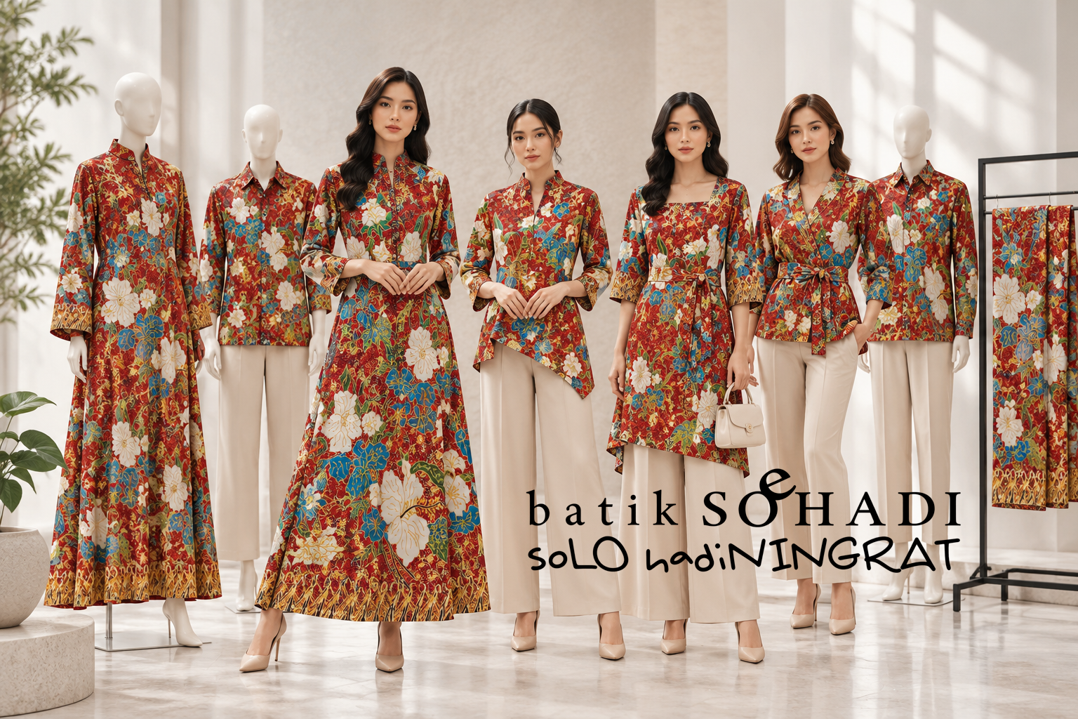 Desain batik wanita elegan
